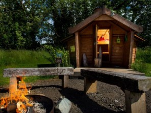 Family Eco Pod FP1 in Manor House Grounds, North Yorkshire Moors, Yorkshire, England